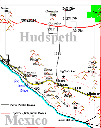 Maps of Hudspeth County