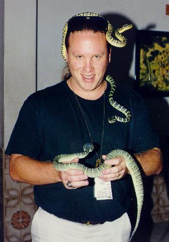 Photo: At the Snake Temple. (thats not me)